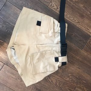 I Am Gia Harper Belted Cargo Short - Beige